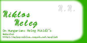 miklos meleg business card